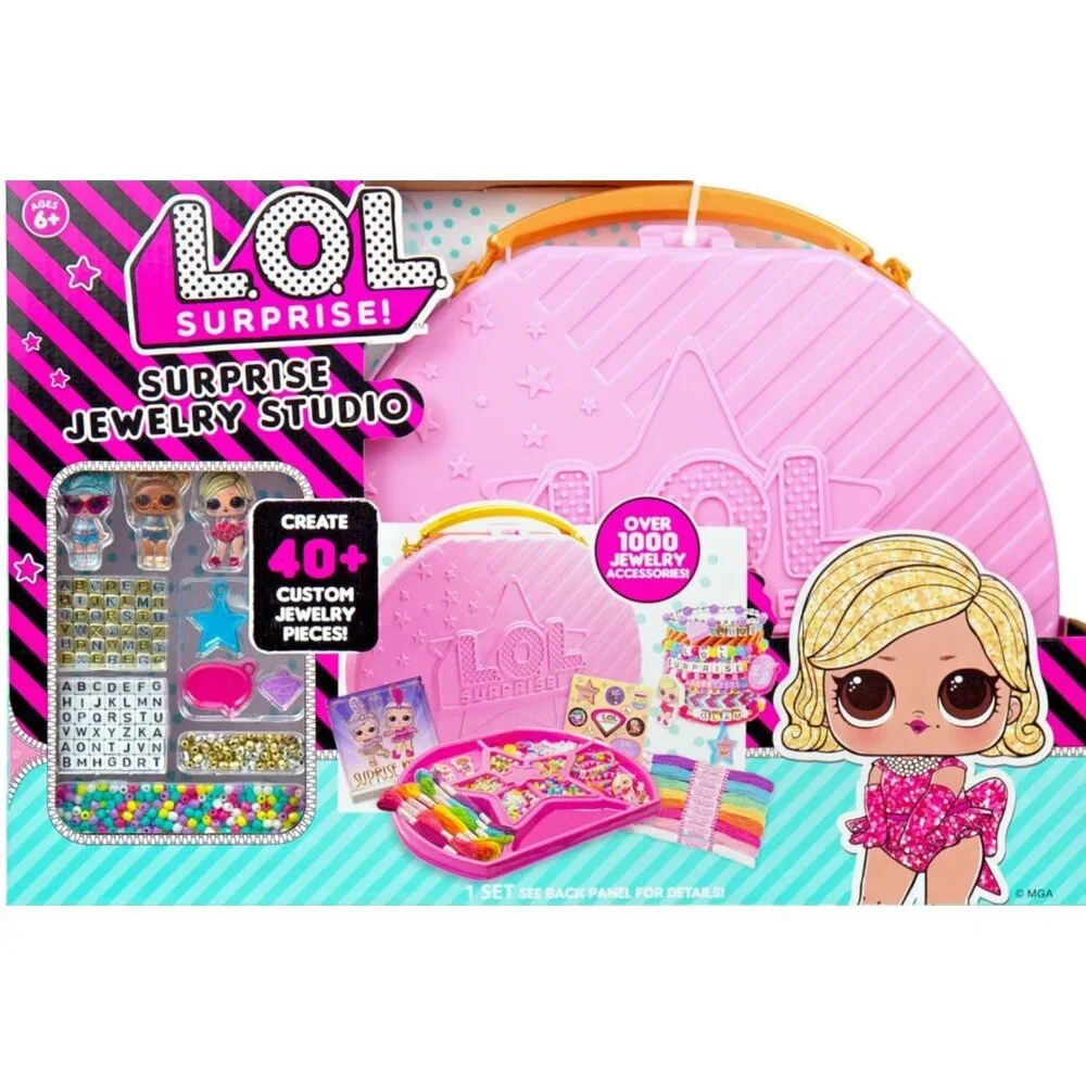 LOL SURPRISE Girls Jewelry Studio Case Over 1000 Accessories Make Jewelry 6+ NEW